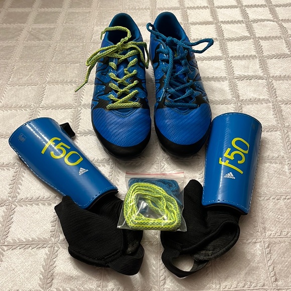 adidas Shoes Euc Adidas Cleats And Shin Guards Poshmark